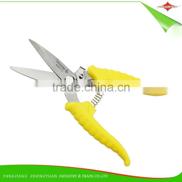 Sharp 8 Inches Stainless Steel Garden Scissors/Pruner with Plastic Handle