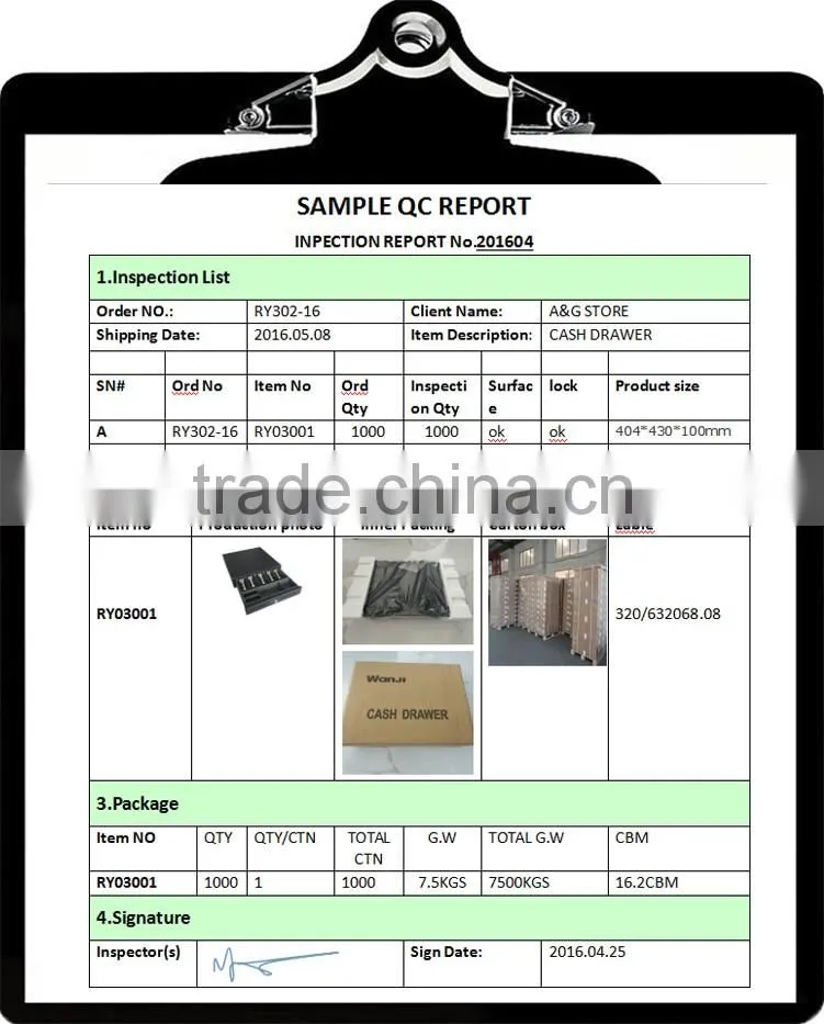 Cheap cash drawer lock Powder coating pos cash drawer