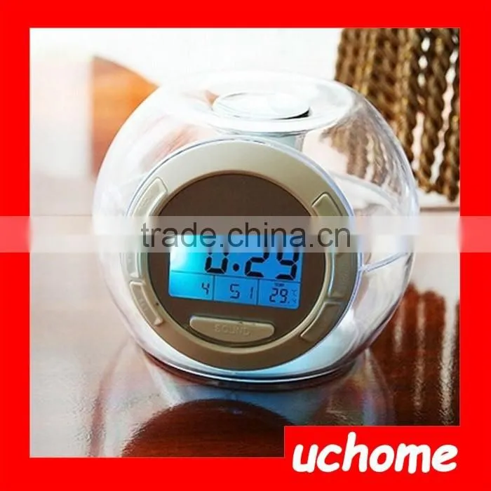 UCHOME Nature Sound 7 Color Changing Light Travel Alarm Clock for Kids