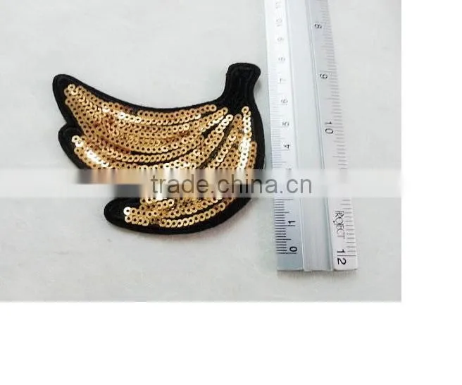 2017fruit Professional wholesale strawberry sequin applique patch embroidery