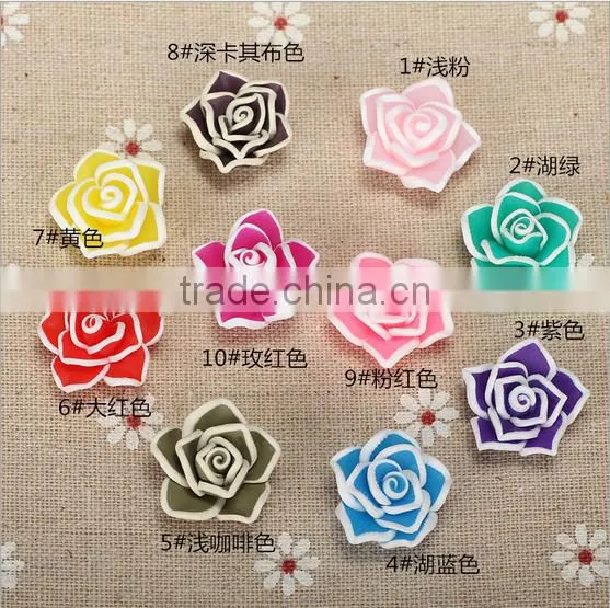 China bead manufacturers polymer clay flower ceramic beads multi colour rosary bead