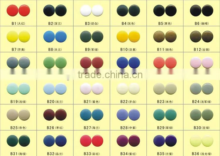 Fashion Childern Colorful Plastic Press Stud Buttons