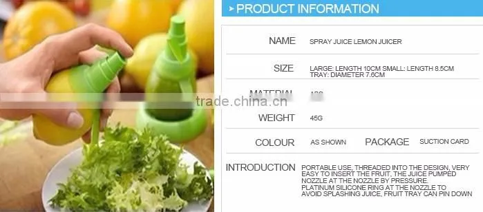 china new design orange squeezer with mini manual spray lemon jucier for fruit juice