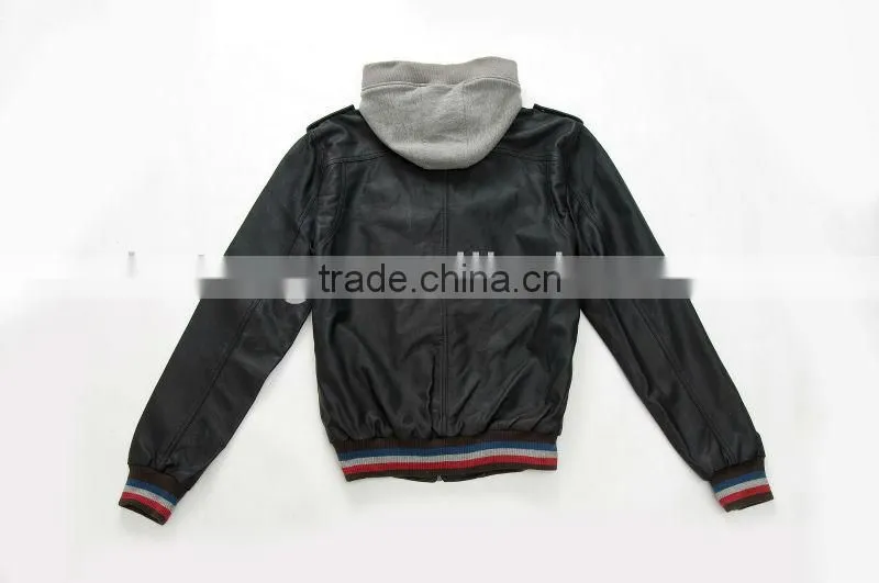 man fashion winter leather jacket coat