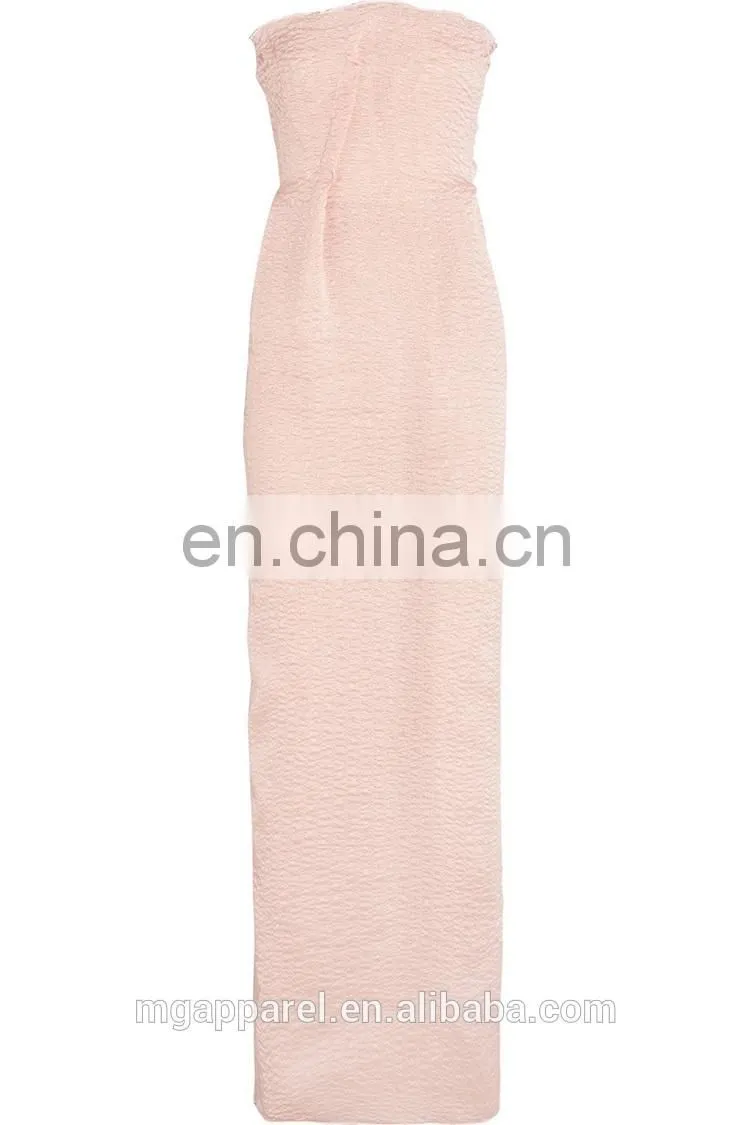 OEM wholesale latest gown designs off shoulder stretch silk organza graduation evening gown dresses 2015