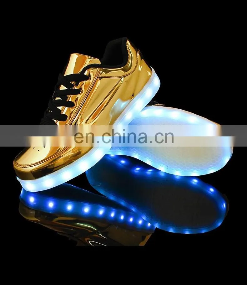 Wholesale stock men shoes outdoor glowing women LED causal shoes unisex 2015