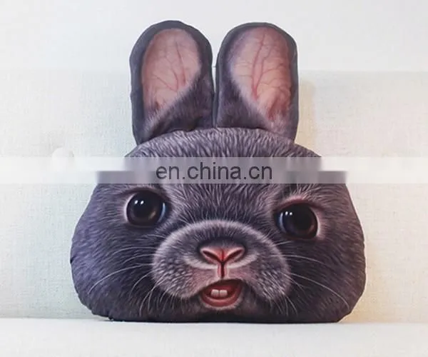 Fashion 3D printing decorative throw sofa cushion cheap cute soft plush animal shaped pillow