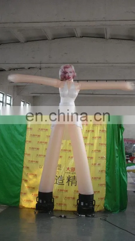 customized new design giant led inflatable air dancer of Marilyn Monroe