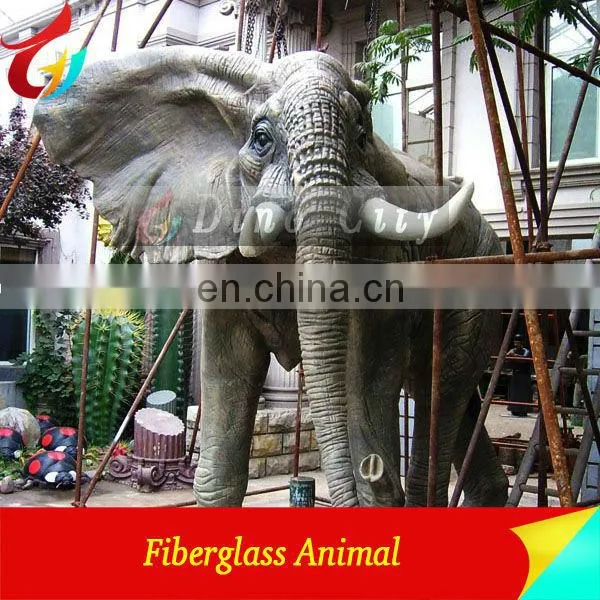 High Emulational Fiberglass Animal Elephant Statue