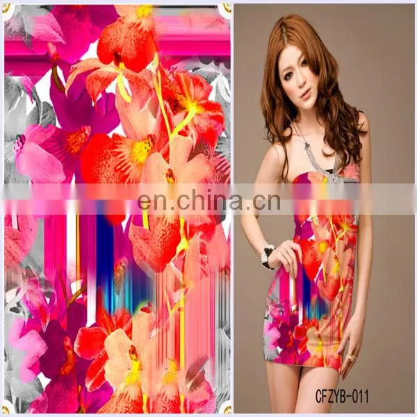Wholesale 100% Printed Cotton Poplin Fabric, Compasses Flower Digital Printing Fabric
