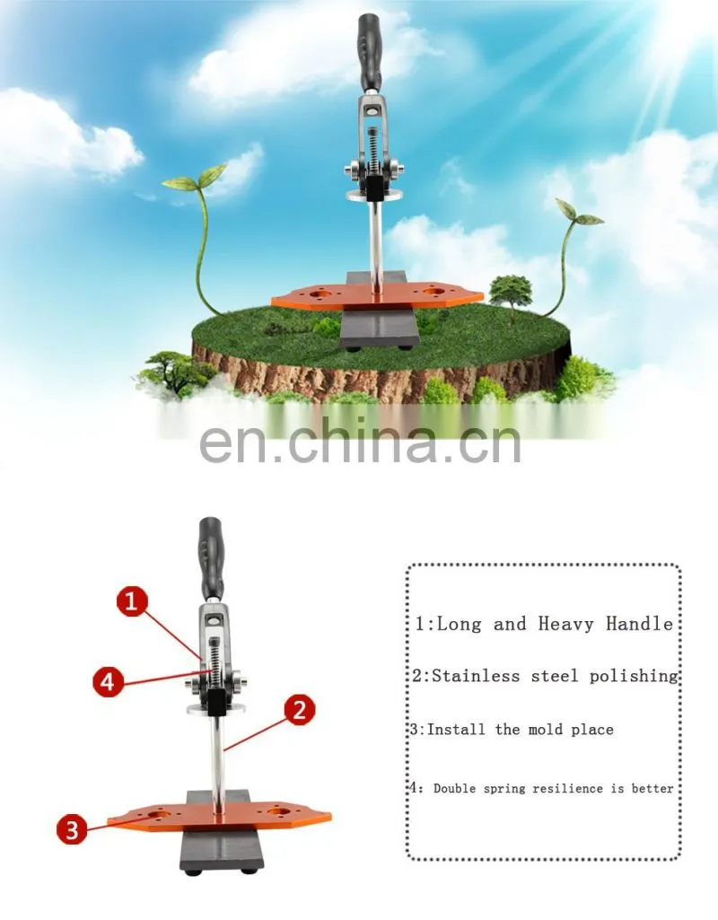Metal badge machine button panel makers, DIY badge manufacturers body does not include mold factory direct sale