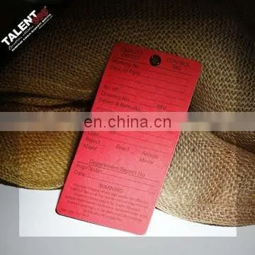 custom printed paper Hang Tag with eyelet for clothing