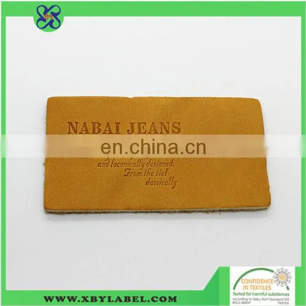Jeans leather patch for garments