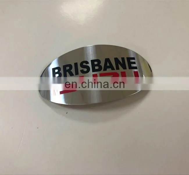 0.5mm glossy aluminum adhesive logo sticker for car