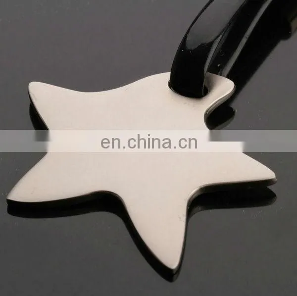 Non-toxic black blank custom star shaped silicone keychain
