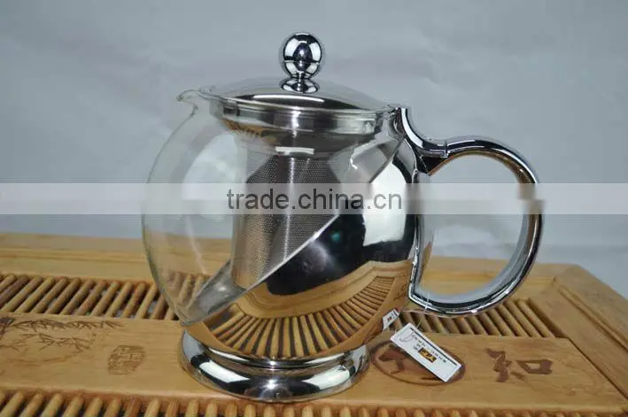 1200ml glass teapot with infuser,big volume 6406