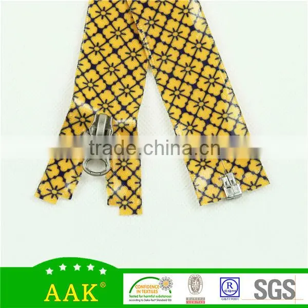 High quality polished lace #5 fancy waterproof open end nylon zipper