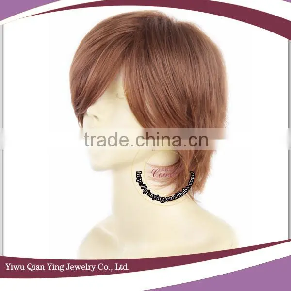 brown short Togashi Yuta sola synthetic Cosplay male wigs