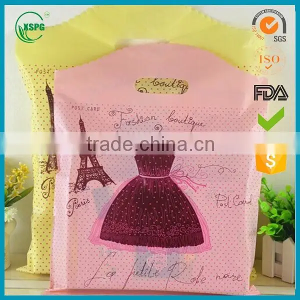 customized printing handle die cut plastic pe shopping bag