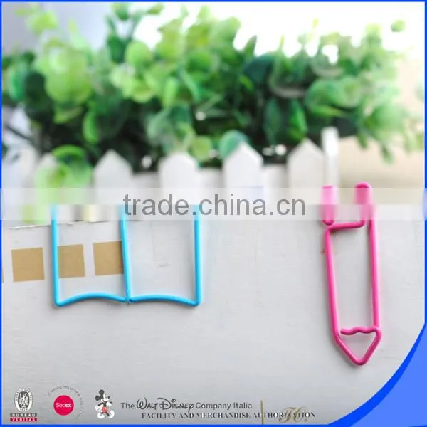 Customized shape metal plastic paper clip gift products