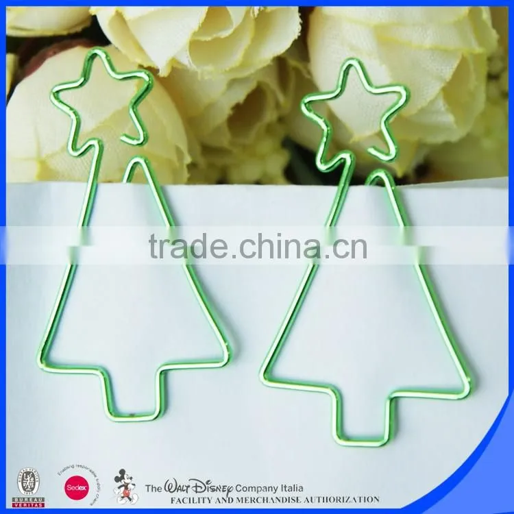Christmas tree design paper clip metal spring clips