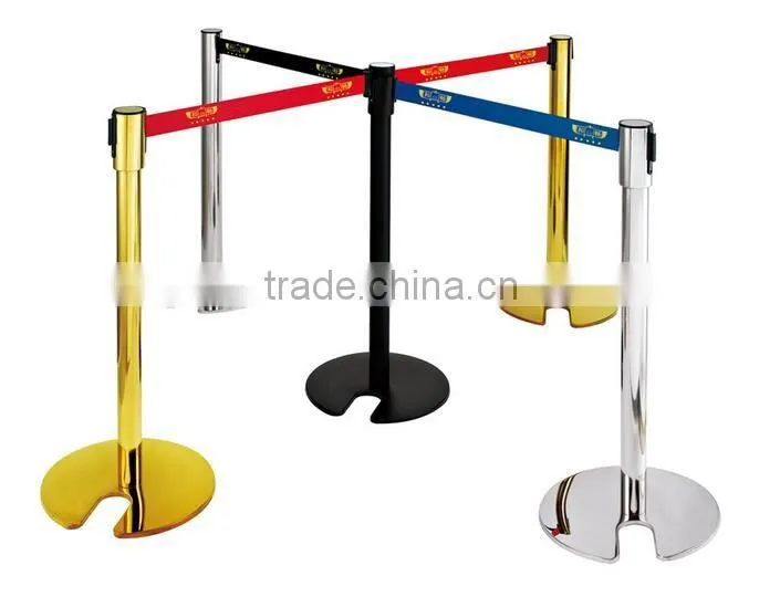 Silver stainless steels crowd control barrier-Retractable Belt Barrier-queue rope barrier
