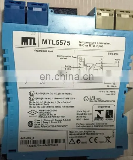 MTL5575 MTL Temperature Converter THC or RTD input Genuine High Quality