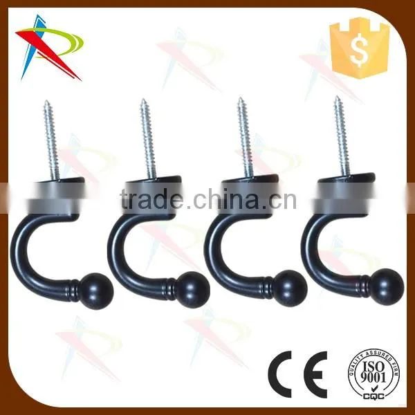 New Fashion Bronze Curtain Tie Back Hooks half-opened Anti Rust W/ Screws