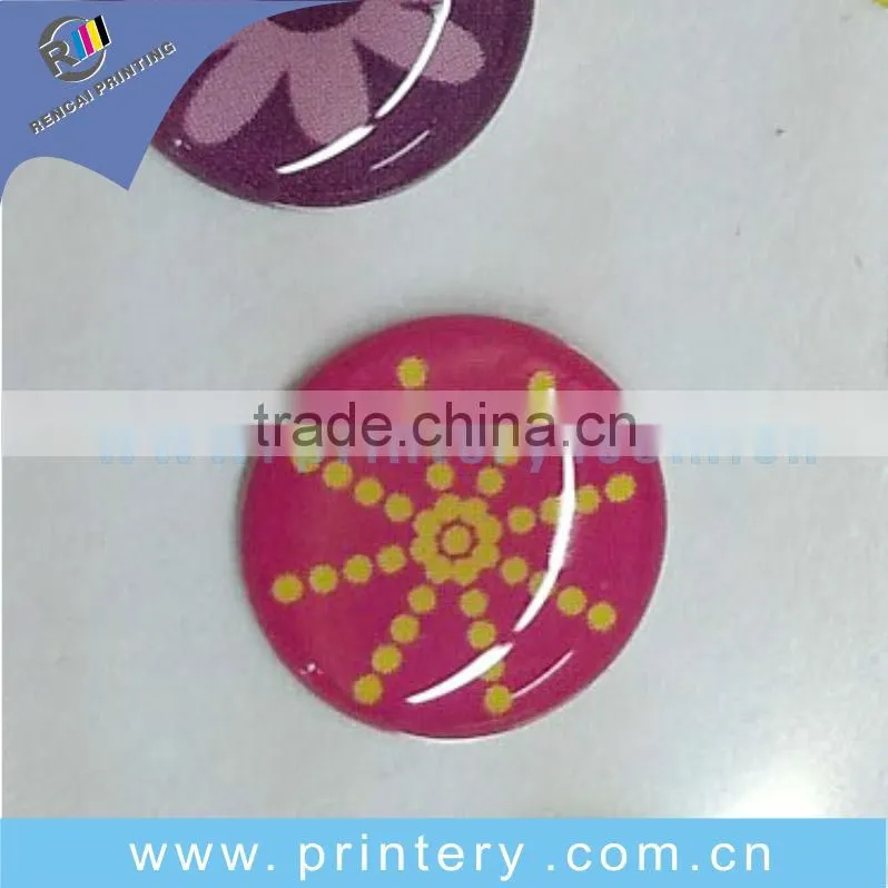 fashionable round 3d clear epoxy stickers