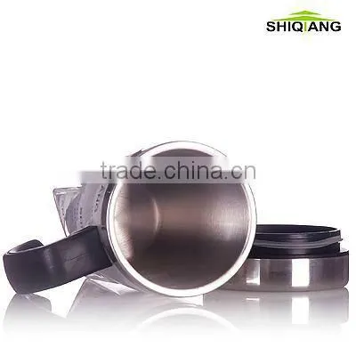 16oz stainless steel travel thermal mug with handle