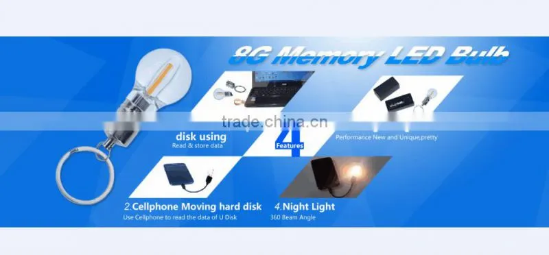 led light usb 360degrees 0.5w 5v flip filament with 8GB gigabyte good gift