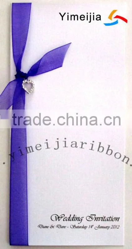 paty invitation organza ribbon