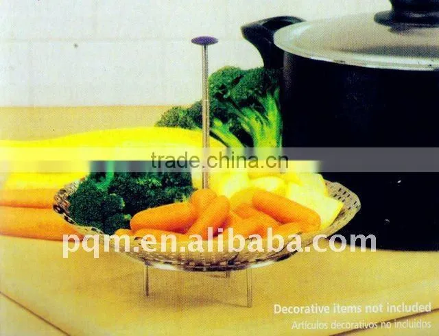 Senior durable stainless steel collapsible steamer basket 002A