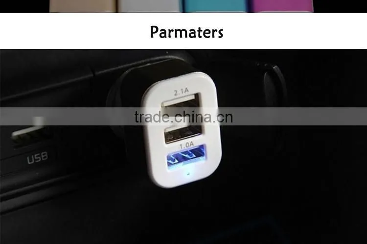 2016 new QC2.0 Quick Charge 3-port USB Car Charger, for iphone 6 Portable Charger, Universal Car charger mobile for Car Adapter