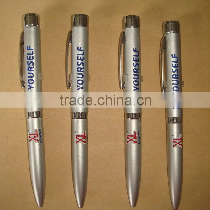 promotional pen with led light,led light pen writing in the dark for christmas gifts,