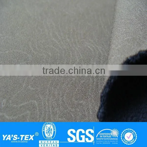 Polar fleece 3 layer laminated printed pyrograph jacket fabric