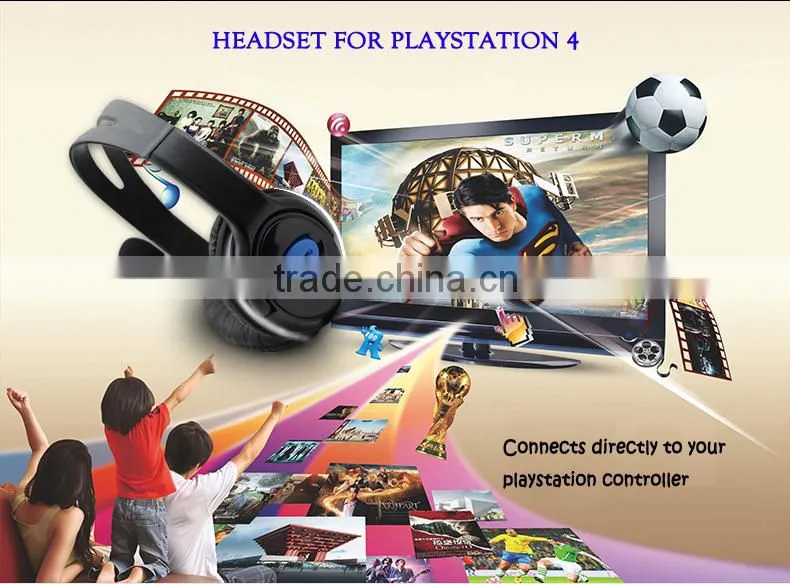 The most professional game accessories factory in china headphone for ps4 4.25 foot cable