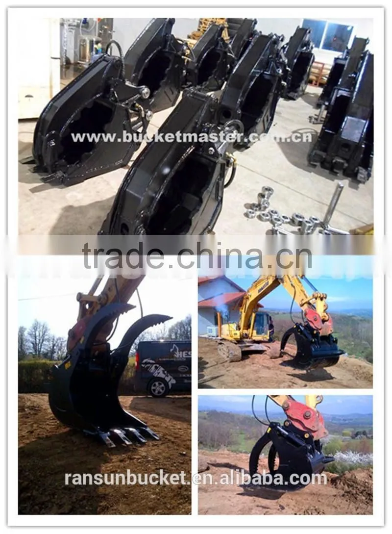 Promotion Price HARDOX500 NM400 excavator clamshell buckets for 1-80t excavator