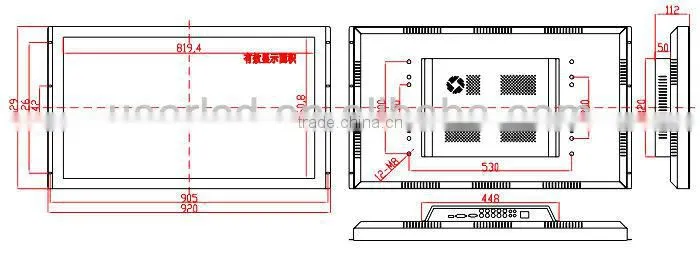 37 inch open frame led monitor