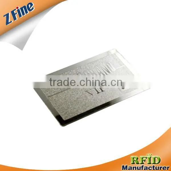 sliver metal smart card/metal busniess smart card/metal vip card