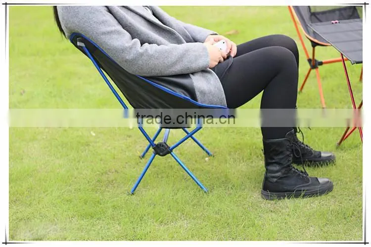 Folding Fishing Chair Yellow Red Blue Cheap Outdoor Adult Folding Half Moon Chair