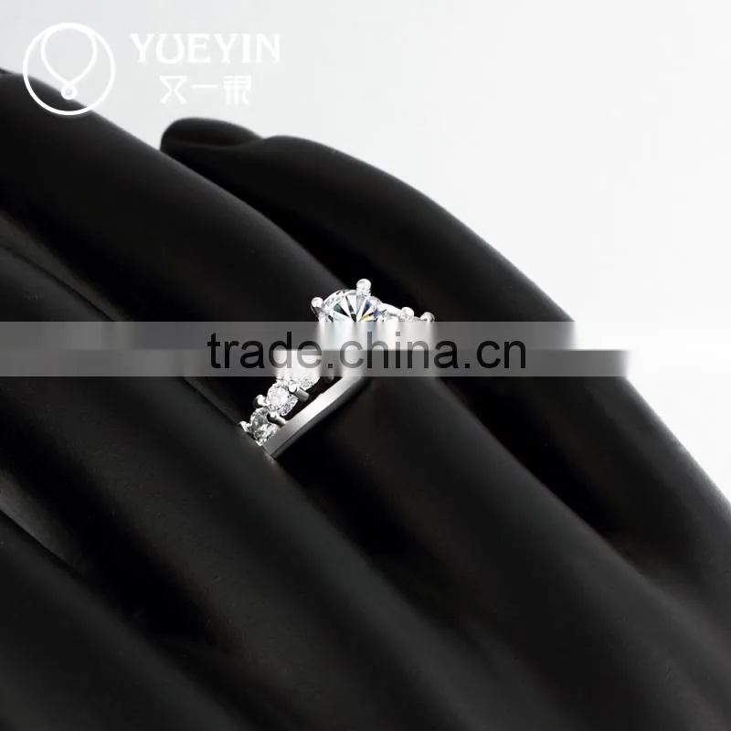 Popular mixed order zircon with diamond elegant finger ring