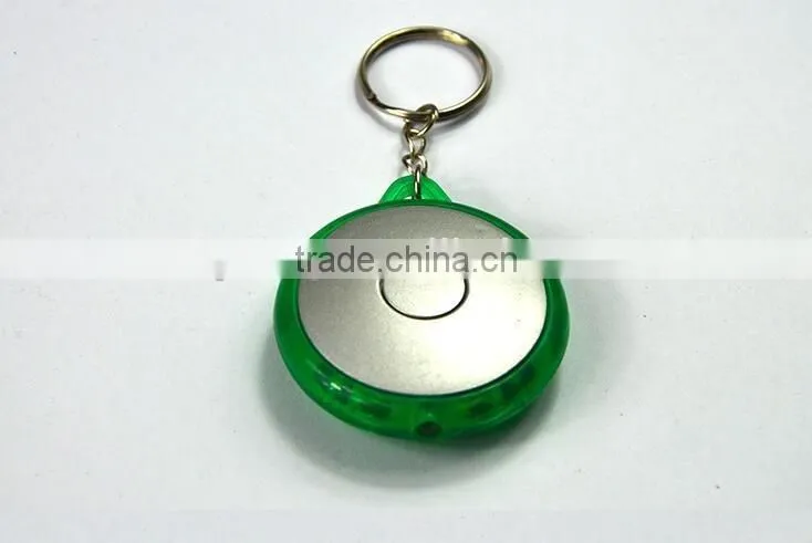 Cheap Round Shaped LED Torch Light Key Chain Worldwide Shipping Wholesaler