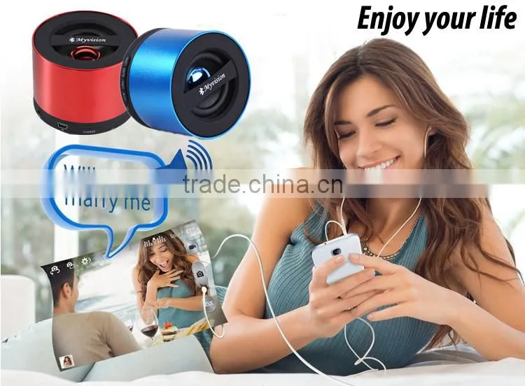 (120483)Portable Metal Bluetooth Wireless 3W Mini Speaker with Handsfree Mic