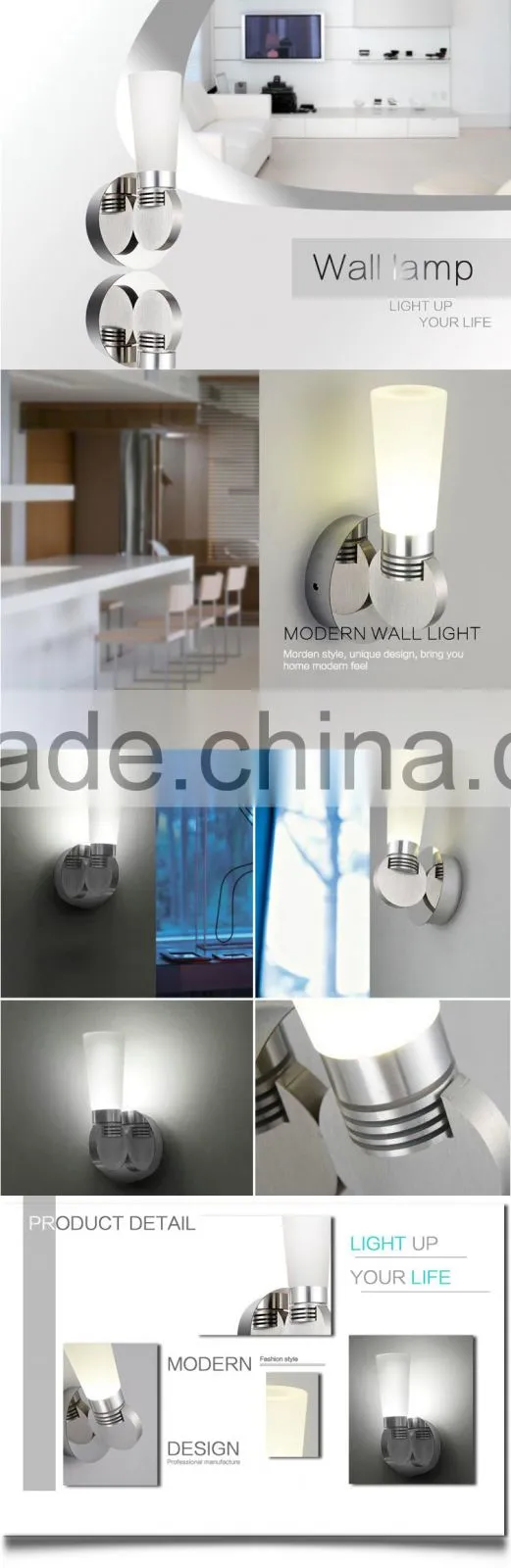 Hot selling ce & RoHs bathroom wall light with high quality