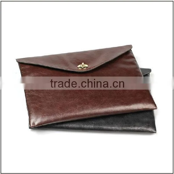 2014 fashion leather clutch bag for men oversize envelope clutch bag
