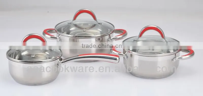 18/8 stainless steel silicone cooking pot for wholesale