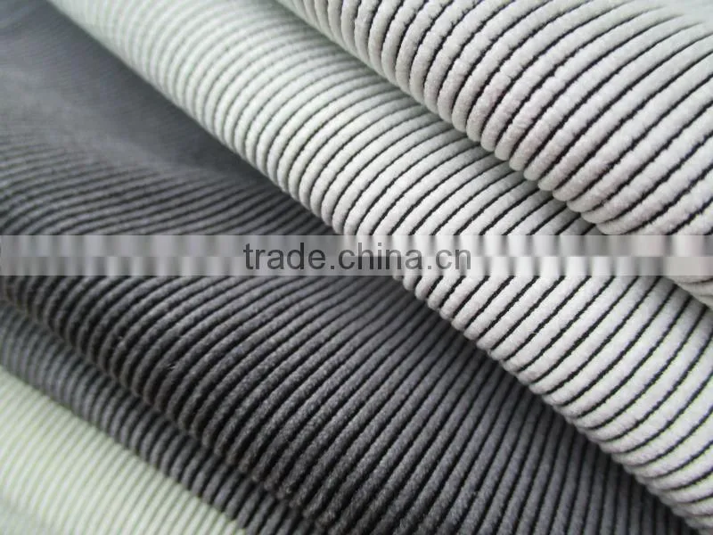 16 wale black silk elastic corduroy