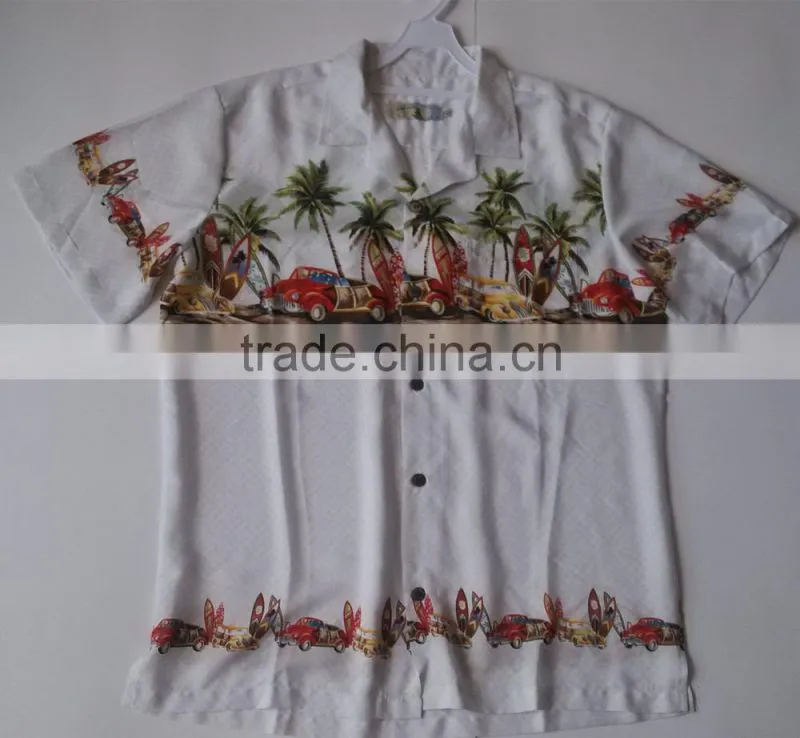 2014 In Stock Sample Summer Beach Shirt bright funky colour Hawaiian Shirts