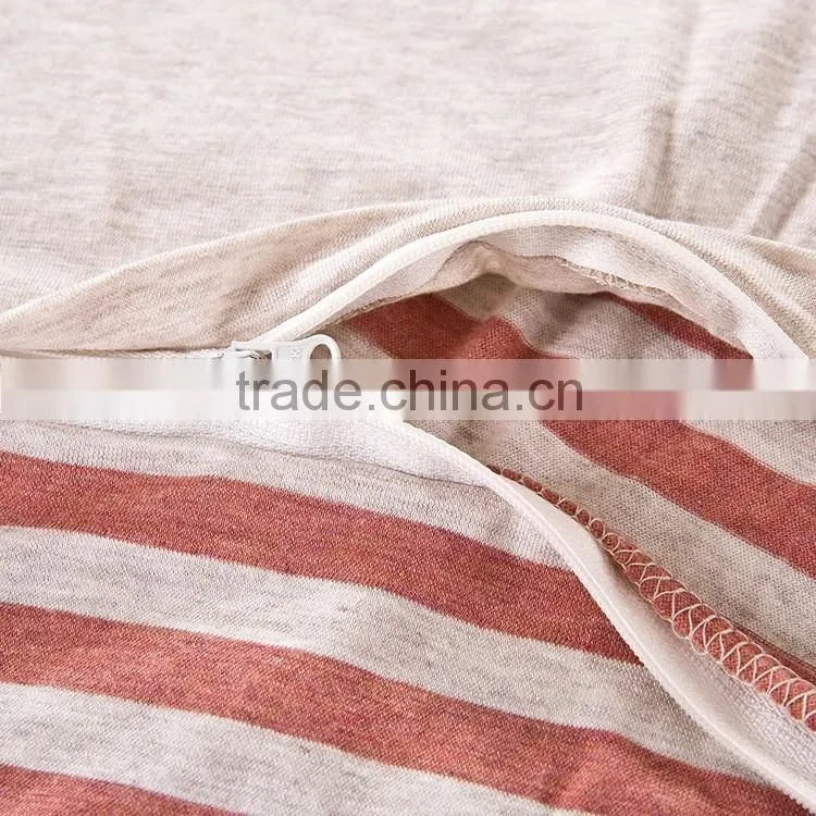 Spinning Knitted Striped 4pcs Bedding Sets/Cotton Striped 4pcs Bedding Sets